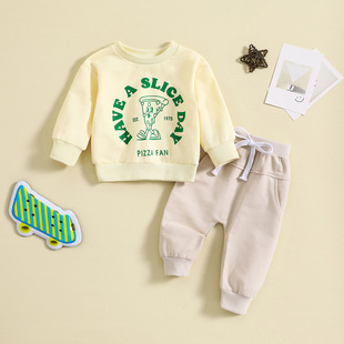 Autumn Korean style children's suit baby casual letter sports sweater trousers two-piece suit fashionable cross-border clothing