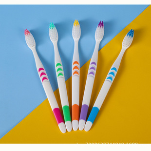 Small Moon 5 White 5 Bamboo Charcoal Toothbrush Family Set Adult Toothbrush Soft Hair Factory Wholesale