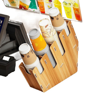 Milk tea shop disposable paper cup holder cup holder coffee straw storage box bar supplies commercial