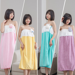 Bath Skirt, One Batch, Bathrobe, Tube Top, Wearable and Wrapable, Women's Non-cotton, Absorbent, Type A, New Summer, Breathable