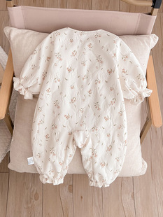 Baby's Spring Clothes Super Cute One-piece Hakka Floral One-year-old Baby Girl Princess Foreign-style Spring and Autumn Coat