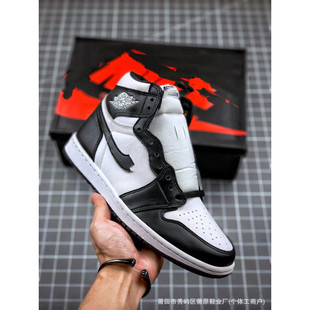 2025 Putian Pure Original aj1 Basketball Shoes Joe 1 High-top Black and White Panda Chicago Buckle Men's and Women's Sports