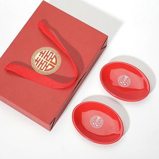 Wedding soap box a pair of red soap dish wedding supplies to accompany creative bathroom bathroom ceramic soap holder