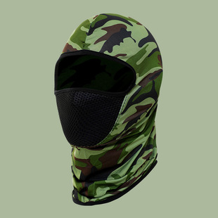 Ice Silk Headgear Men's Sunscreen Summer Motorcycle Outdoor Fishing Face Gini Bike Mask Sunshade Full Face Hat