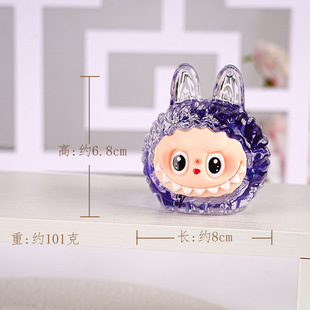 Factory new luminous quicksand rabbit head crafts three-dimensional adorable ornaments doll decorations explosions tide play wholesale