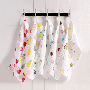 Cotton gauze towel 50*25 baby saliva towel children baby face washing burp small towel newborn baby supplies