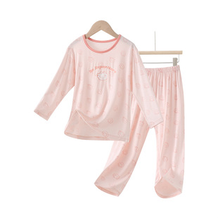 Children's Home Clothes Class A Spring and Summer New Style Modal Pajamas for Boys and Girls suit Middle and Big Children's Cartoon Air-conditioning Clothes