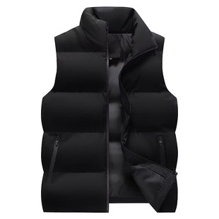 Simple lightweight vest men's autumn and winter 2022 new slim vest waistcoat vest imitation down cotton autumn and winter coat