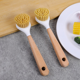 Pot brush washing pot artifact washing pot brush does not hurt the pot does not touch oil with handle long handle brush pot brush kitchen cleaning brush