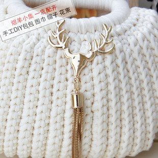 Bag Accessories Metal Accessories Bag Accessories Fawn Tassel Sunflower Golden Deer Head Bee Metal Card Flash Diamond