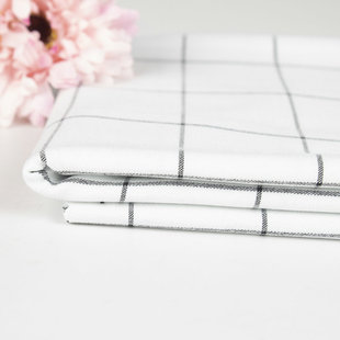 Supply woven tr twill plaid four-sided bullet white background black strip men's and women's spring and autumn fashion clothing stretch fabric