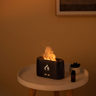 Cross-border new desktop simulation flame aroma diffuser usb diffuser home office colorful atmosphere light humidifier