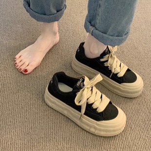 Platform Thick-soled White Shoes for Women 2024 Spring and Summer New Hot Style Korean Style Casual Sports Fashion Versatile Sneakers for Women