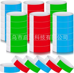 Color party wristband waterproof paper bracelet disposable neon paper wristband activity recognition wristband