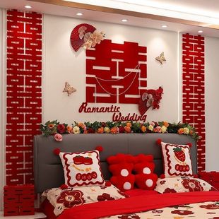 Wedding Room Decoration suit Living Room Decoration Wedding Man Woman's New House Bedroom Wedding Character Sticker Simple Background Wall
