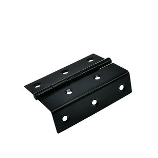 Cross-border in stock three folding hinge double curved imitation bronze black hinge wardrobe door and window hinge hardware accessories