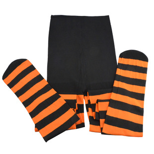 Christmas stockings polyester striped stockings knee-high socks Halloween socks high stockings pantyhose clown
