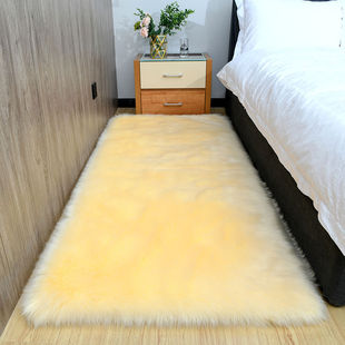 Factory Cross-border Plush Carpet Living Room Bedroom Bedside Mat Imitation Wool Full Shop Rectangular Round Household