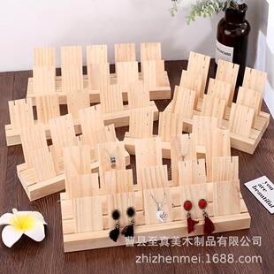 Jewelry storage jewelry display props bamboo earrings display rack ear studs card display board card slot insert board