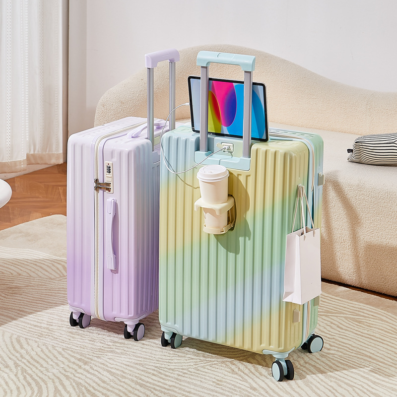 Trendy Gradient 20inch Luggage Multifunctional Trolley Case for Girls 24-Inch High-Value Password Travel Suitcase 26inch