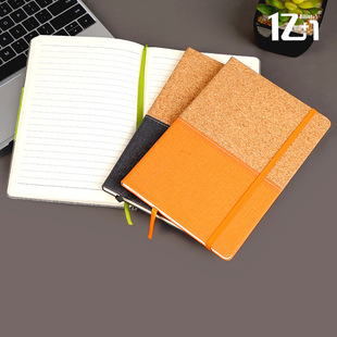 Classic Business Notebook, Creative Portable Diary, Waterproof Cloth Cover with Bookmark, Record Book with Printed Logo