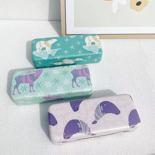 Glasses Case Sunglasses Instagram Style Trendy Girl Boy's Eyes Portable Simple Pressure-Retro Artistic Storage Box