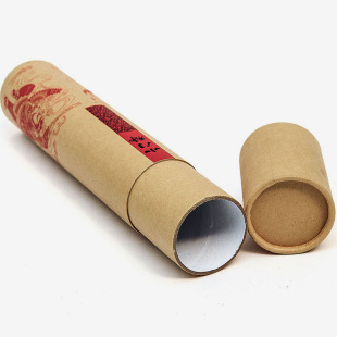 Beijing Spring Festival Couplets Round Paper Tube Box Round Round Tube Paper Can Kraft Paper Creative Cylinder Manufacturer Customized Paper Tube