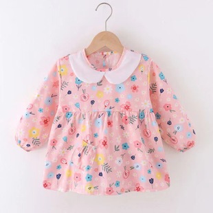 Baby's Overalls Children's Cotton Waterproof Anti-Dirty Apron Spring and Summer Girls' Stylish New Princess Skirt Kids Reverse Dressing