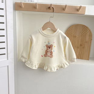 Baby Clothes Sweatshirt Spring New Style Baby Girl Little Girl Cute Infant One Year Old Spring Spring Autum Top
