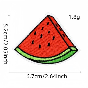 New Cartoon Watermelon Embroidered Cloth Patch Clothes Bag Jeans Patch Hole Clothing Accessories Hot Melt Adhesive Style