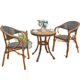 Outdoor Dining Table and Chair Combination Xingba Cafe Milk Tea Shop Outdoor Leisure Area Furniture Balcony Garden Tea Table
