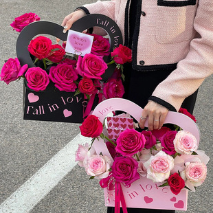 LN520 New Rose Basket Simulation Soap Flower Finished Valentine's Day Gift Birthday Gift to Girlfriend Senior Hand
