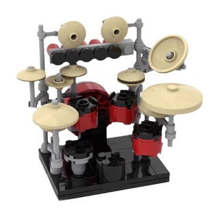 MOC building blocks compatible with Lego 24121 drum set musical instrument model assembling building blocks educational toys creative series
