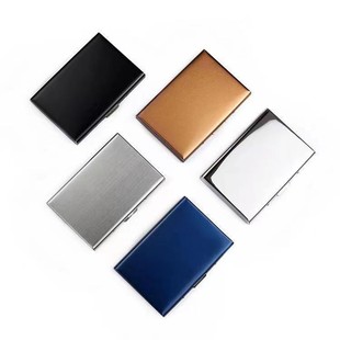 New 2024 stainless steel card case anti-magnetic anti-theft wallet mini simple high-grade stainless steel card case card set wholesale