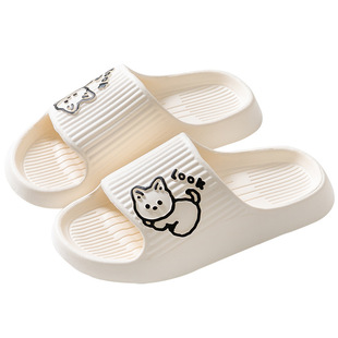 Slippers Women's Summer Outer Wearing Bathroom Bathing Non-Slip Indoor Home and Household Couple's Thick Sole Slippers for Men
