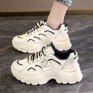 Foreign trade excrement feeling sneaker female 2025 summer explosions single mesh breathable leisure thick bottom foot small size torre