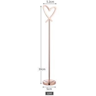 Stainless Steel Heart-shaped Seat Card Holder Hotel Restaurant Buffet Wedding Table Card Holder Banquet Table Card Business Card Card Holder