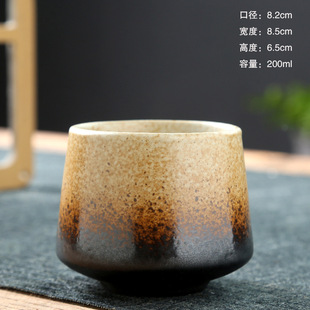 Cross-border vintage coffee cup Master Cup kung fu tea cup tea single Cup Japanese style stoneware tea cup kiln change glaze Cup