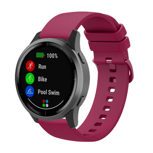 Силиконовый ремешок для часов 18 мм/20 мм/22 мм подходит для Huawei Samsung Garmin Huami, однотонный глянцевый ремешок для часов с пряжкой того же цвета