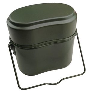 German-style nostalgic aluminum box with pull ring 3-piece pure aluminum tableware bento box outdoor cooking lunch box