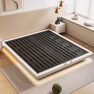 Simple Modern Suspension Double Bed Soft Bag Single Bed Master Bedroom Iron Bed Tatami Iron Bed Suspension Steel Frame Bed