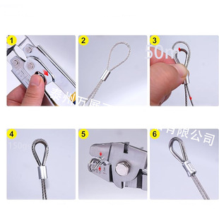 Wire rope crimping tool kit cutting pliers crimping pliers stainless steel wire rope aluminum ring sleeve crimping kit