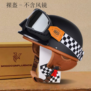 3C certification retro motorcycle helmet men's and women's four seasons cruise pedal scoop helmet motorcycle half helmet electric car helmet