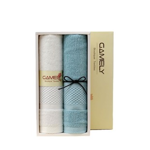 Cotton Fanghua Towel Gift Box 2 Pack Class A Plain Satin Face Towel Gift Pack Handbag Event Opening Gift