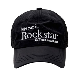 22 spring summer my catis rockstar gray letter embroidered nylon cap soft top baseball cap hat