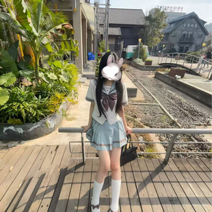 Maixiang Okada Town Jk Uniform Mint Mambo Authentic Original Wasteland Style College Style Full Set Short Sleeve Pleated Skirt