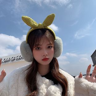 Winter Warm Earmuffs, Earmuffs, Women's K-style Cycling Protective Earmuffs, Plush Foldableing Earmuffs, Enlarged and Thickeneded Earmuffs