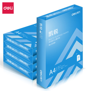 Deli Kairui A4 copy paper prints white paper 70g 80g office supplies draft paper 5 packs of whole boxes