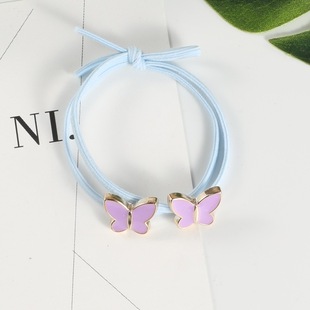 Girl heart cartoon cute hair rope hair rubber band flower butterfly hair rope hair ring wholesale hair accessories supply