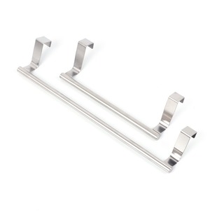 Cross-border stainless steel door hook kitchen cabinet door back towel rack bathroom seamless nail-free towel bar
